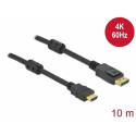 Displayport - HDMI kaabel 10.0m, 1.2, 4K@60Hz, ferriitidega, (sign suund DP>HDMI)(Active), must