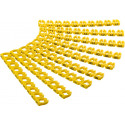 Kaabli markeerimise klambrid, 1.5mm-2.5mm kaablile, 90tk kompektis, kollane, tähted A-C