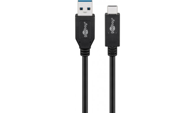 USB-C kaabel C - A 1.0m, USB 3.1 Gen2, 10 Gbit/s, 10 Gbit/s, must