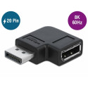 Adapter DisplayPort 1.4 (M) - (F) 90° nurgaga vasakule