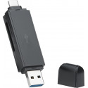 Kaardilugeja USB 3.0 C ja A - SD, SDHC, SDXC, MicroSD; LED, 5.0 Gbps