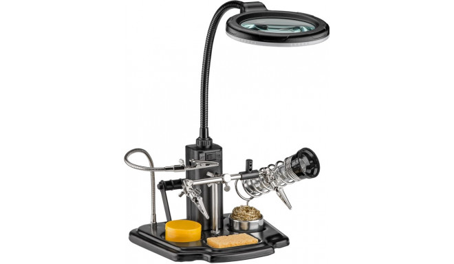 Soldering Aid with LED Light & Gooseneck Crocodile Dlip