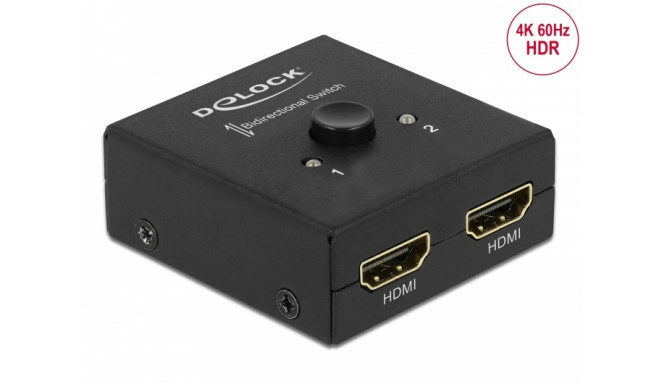 Delock HDMI 2 - 1 Switch bidirectional 4K 60 Hz compact
