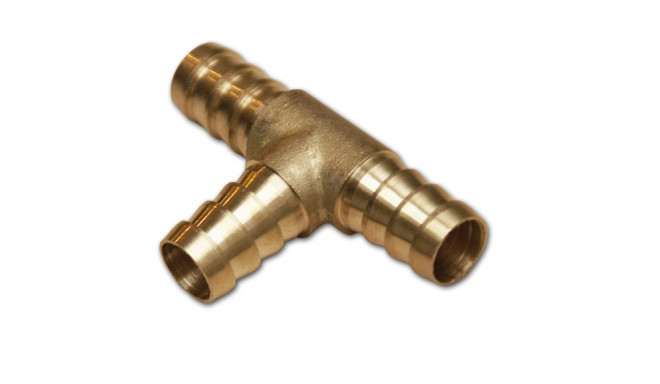 T-type tee for 12,5mm hose BRASS