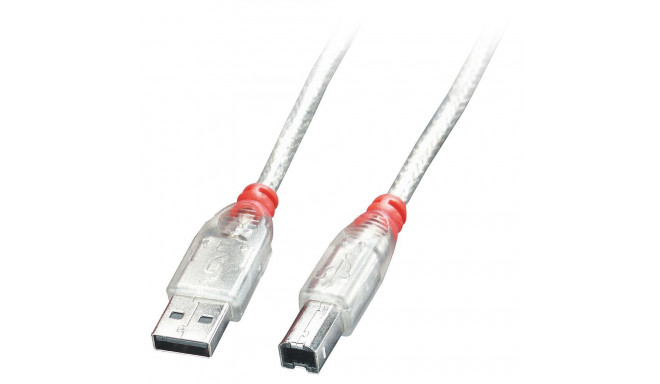 CABLE USB2 A-B 0.2M/TRANSPARENT 41750 LINDY