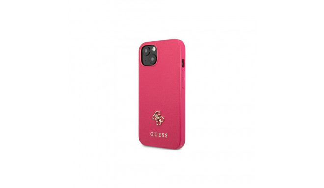 Guess case for iPhone 13 Pro / 13 6,1" GUHCP13LPS4MF pink hardcase Saffiano 4G Small Metal Logo