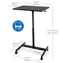 Tatkraft Focus Airlift Sit-Stand mobiilne ergonoomiline sülearvuti laud