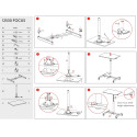 Tatkraft Focus Airlift Sit-Stand mobiilne ergonoomiline sülearvuti laud