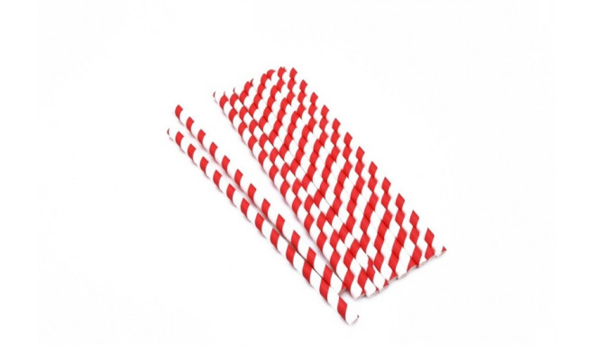 PAPER STRAWS 8X210MM STRIPED OKKO 20PCS