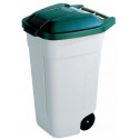 CURVER WASTE BIN 110L BEIGE/GREEN