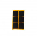 ADHESIVE PADS 2.5MM BLACK 30X30MM 6