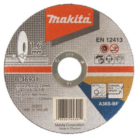 lõikeketas 125x1.6mm B-4693 Makita