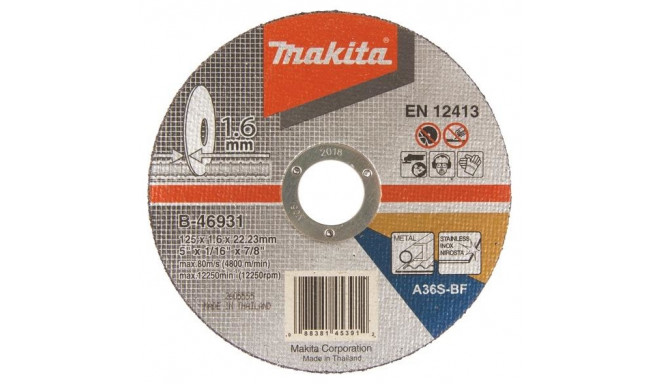 CUTTING DISC 125X1.6MM B-4693 MAKITA