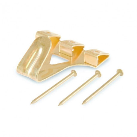 PICTURE HOOK PLAT 4/3 HOLES 35X31/5PCS