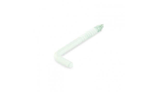 SCREW HOOK 40X3,0X15X14 WHITE/ 4PCS