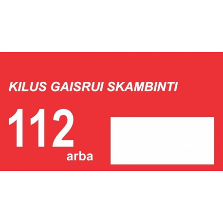 TULEKAITSE KLEEBIS 120X225MM