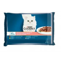 CAT GOURMET PERLE WITH BEEF 4X85G