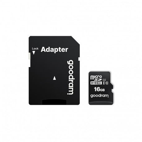 GoodRam memory card microSDHC 16GB C10 UHS-I + adapter