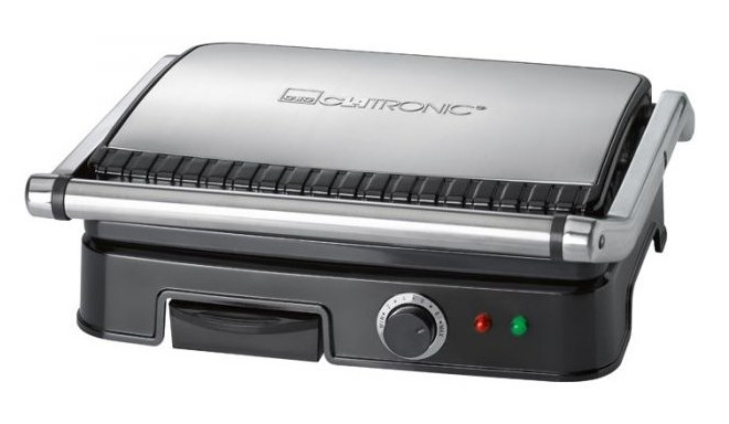 Clatronic KG 3487 electric grill (2000W table-top, black and silver)