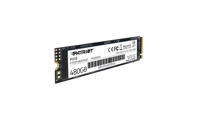 SSD Patriot P310 480GB M.2 2280 PCIe NVMe 4 x4 TLC