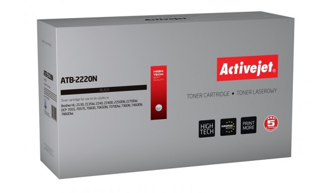 Activejet ATB-2220N Toner Cartridge (Replacement for Brother TN-2220, TN2220/TN-2010, TN2010; Suprem