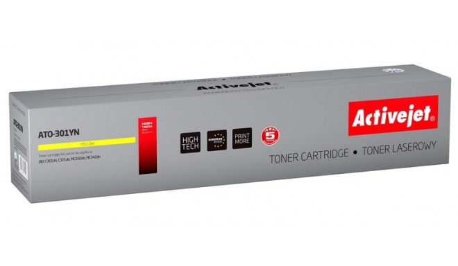 Activejet ATO-301YN Toner (replacement OKI 44973533; Supreme; 1500 pages; yellow)