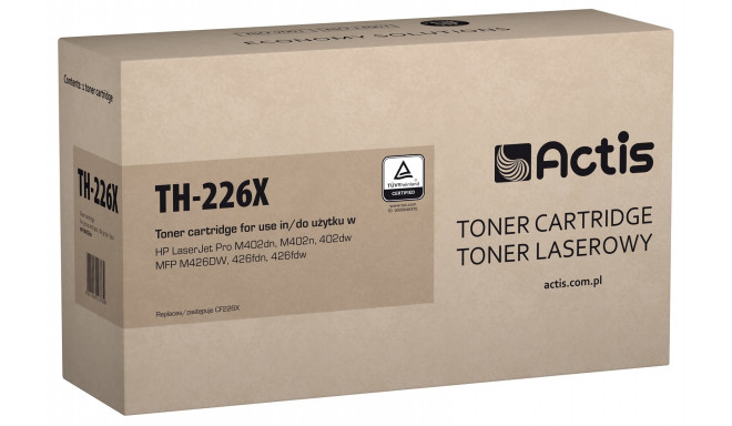 Actis TH-226X tooner (asendus HP 226X CF226X; standard; 9000 lehekülge; must)