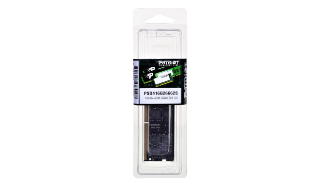 Patriot Memory PSD416G26662S memory module 16 GB DDR4 2666 MHz