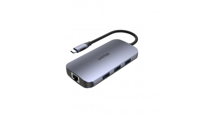 UNITEK D1071A liidese jaotur USB 3.0 SuperSpeed 5 Gb/s Hõbe