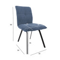 Chair EDDY greyish blue