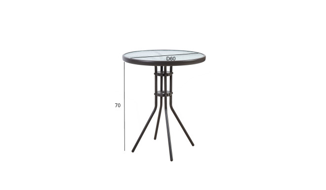 Table DUBLIN D60xH70cm, dark brown