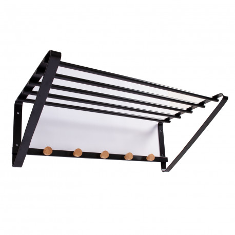 Wall rack FOREST 60x33x20cm, black