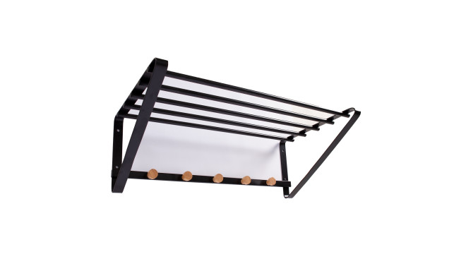 Wall rack FOREST 60x33x20cm, black