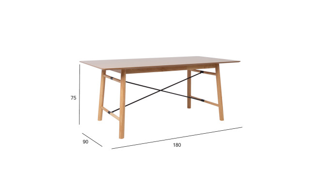 Pusdienu galds EMERALD 180x90xH75cm, pelēks