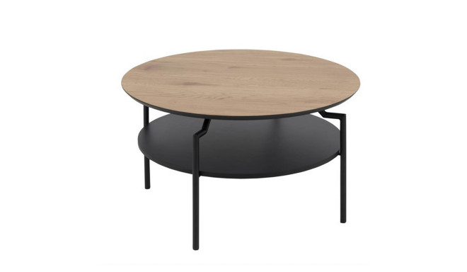 Diivanilaud GOLDINGTON D80xH45cm, tamm/must, mööbliplaat, MDF, metall