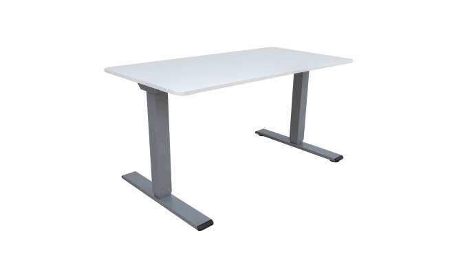 Desk ERGO OPTIMAL with 2 motors 160x80cm, greyish white