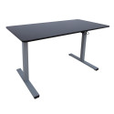 Desk ERGO OPTIMAL with 1 motor 120x60cm, black/grey