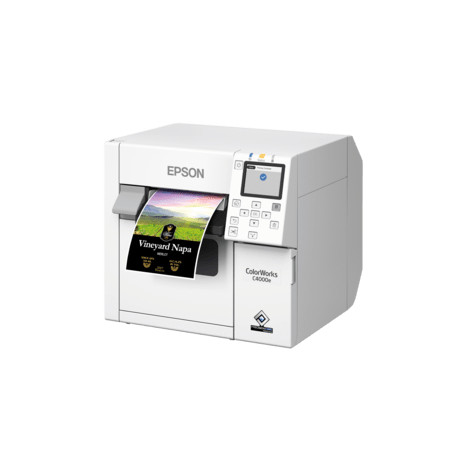Epson ColorWorks C4000, Matt Black Ink, cutter, ZPLII, USB, Ethernet