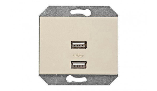 USB pistikupesa 5V DC 3.4 A XP kreem