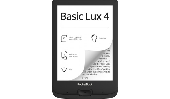 PocketBook электронная книга Basic Lux 4 6" 8GB, черный