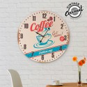 Vintage Coconut Coffee Cup Wall Clock