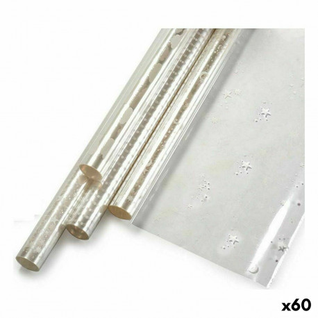 Gift Wrap FLOR7X5STR FLOR7X5STR White Transparent 70 x 500 cm Printed (60 Units)