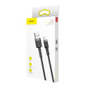 USB 2.0 A pistik - IP Lightning pistik 2m, nailonist põimitud, Cafule BASEUS