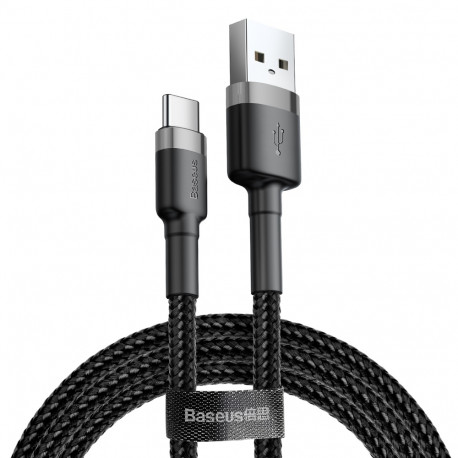 Cable USB A - USB C 0.5m QC3.0 gray+black BASEUS
