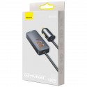 Auto kiirlaadija pikendusjuhtmega 12-24V 120W 2xUSB + 2xUSB-C, hall