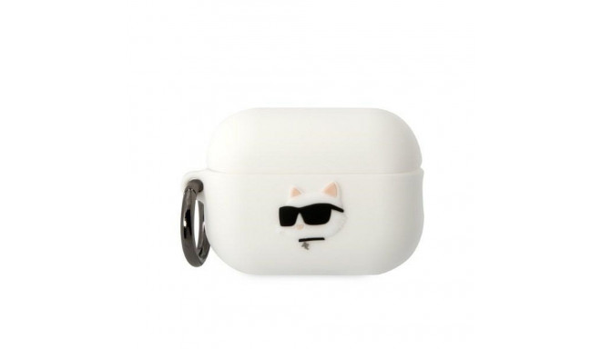 KARL LAGERFELD case for APPLE Airpods 2 KLAP2RUNCHH (3D Sil NFT Choupette) white