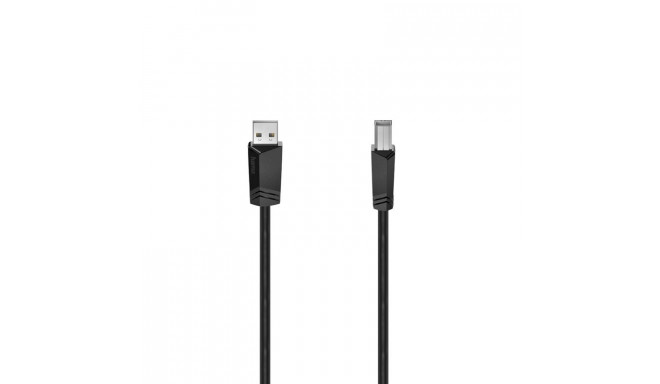 Kaabel Hama USB A - USB B, 1,5m, must