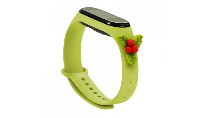 Strap Xmas Wristband for Xiaomi Mi Band 6 / Mi Band 5 Christmas Silicone Strap Bracelet Green (Mistl