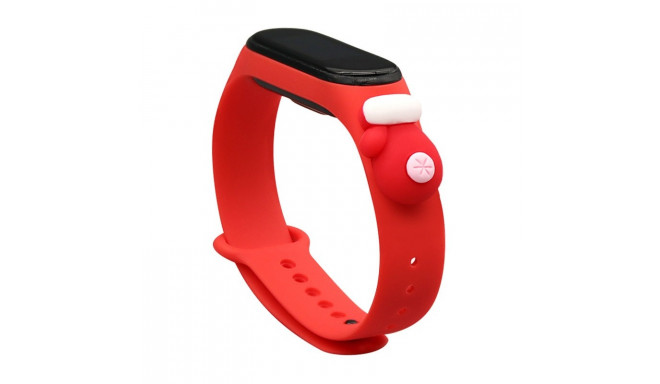 Strap Xmas Wristband for Xiaomi Mi Band 6 / Mi Band 5 Christmas Silicone Strap Bracelet Red (Glove)