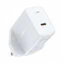 Acefast GaN wall charger (UK plug) USB Type C 30W, Power Delivery, PPS, Q3 3.0, AFC, FCP white (A24 